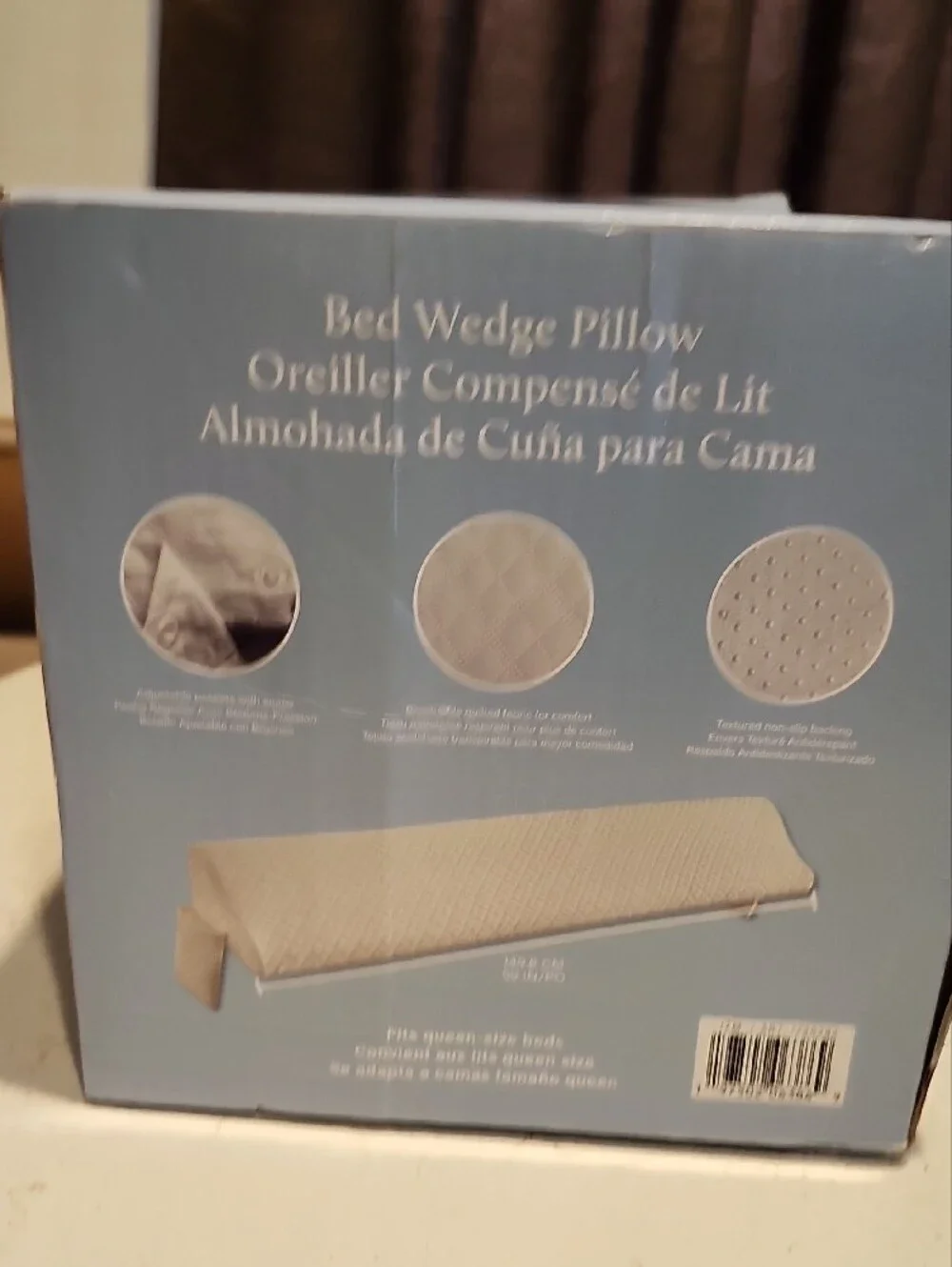 Bed Wedge Pillow - White Queen Support Pillow